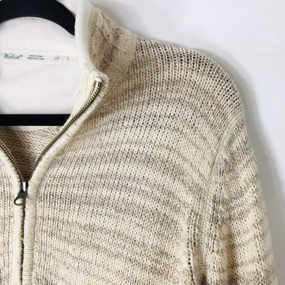 Woolrich large wool pullover 1/4 zip tan top - Picture 1 of 9